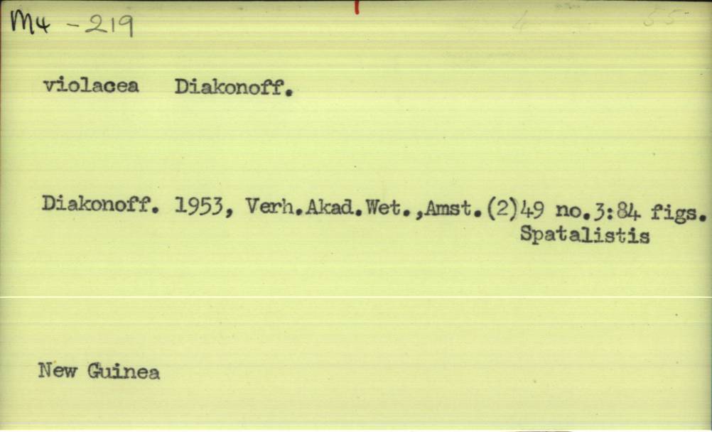 front of card